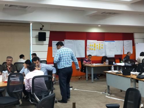 Prasun Co-facilitating a decision analysis workshop along with Dr. Bruce Judd, SDG for Aditya Birla Group.